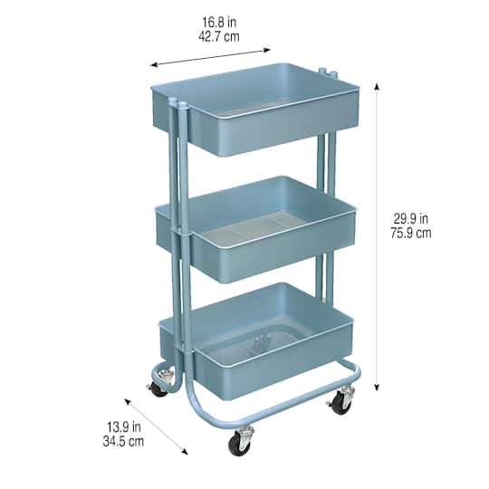Lexington 3 Tier Rolling Cart By Simply Tidy Michaels lexington-3-tier-rolling-cart-by-simply-tidy-michaels